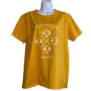 Nirmala Unisex Ubud Bali Monkey Cotton Tee Shirt
